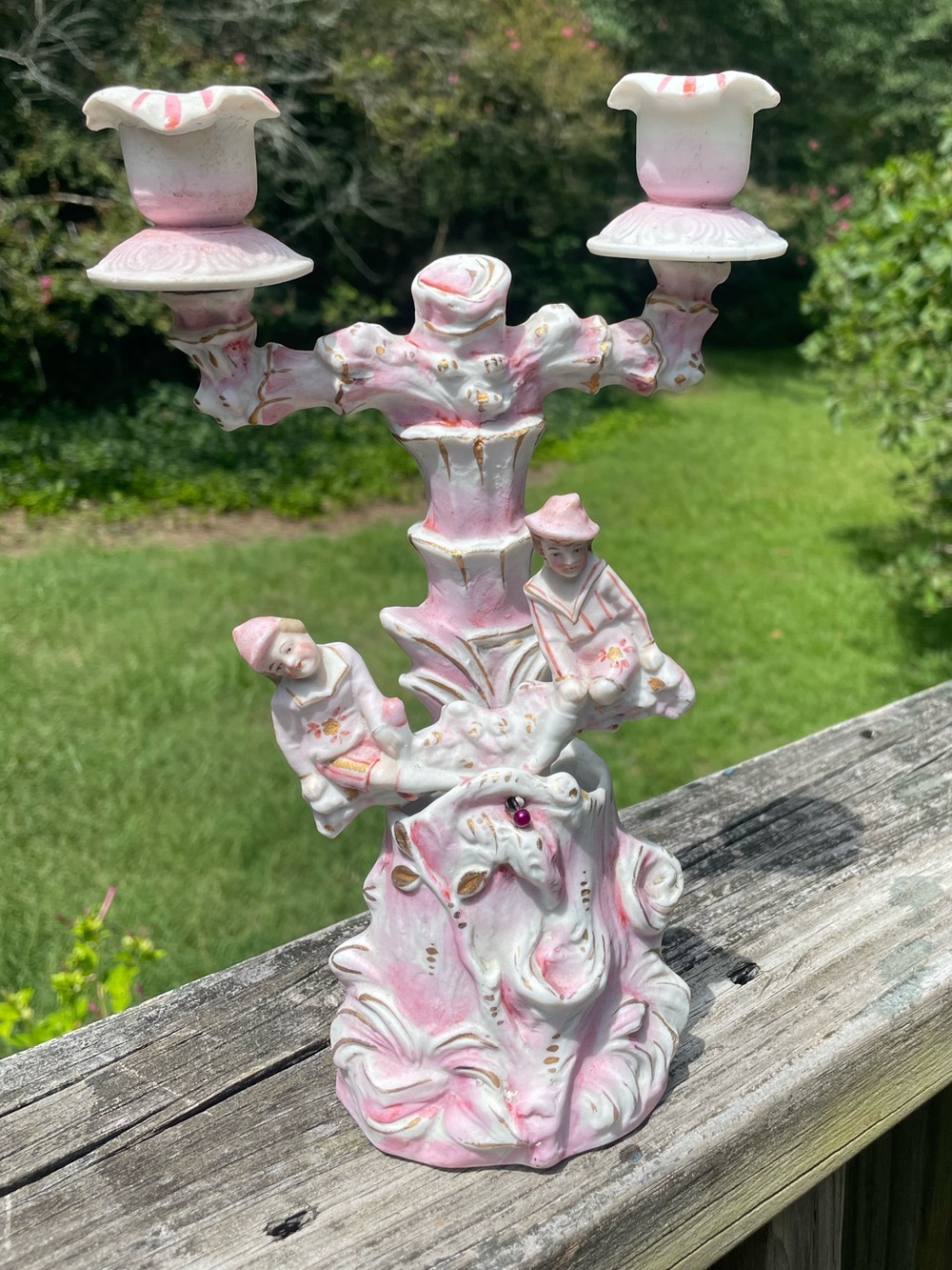 Antique bisque candelabrum Victorian